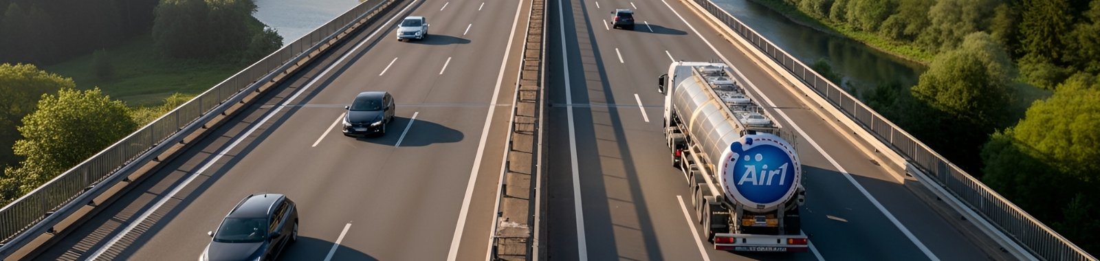 adblue tracks in the highway